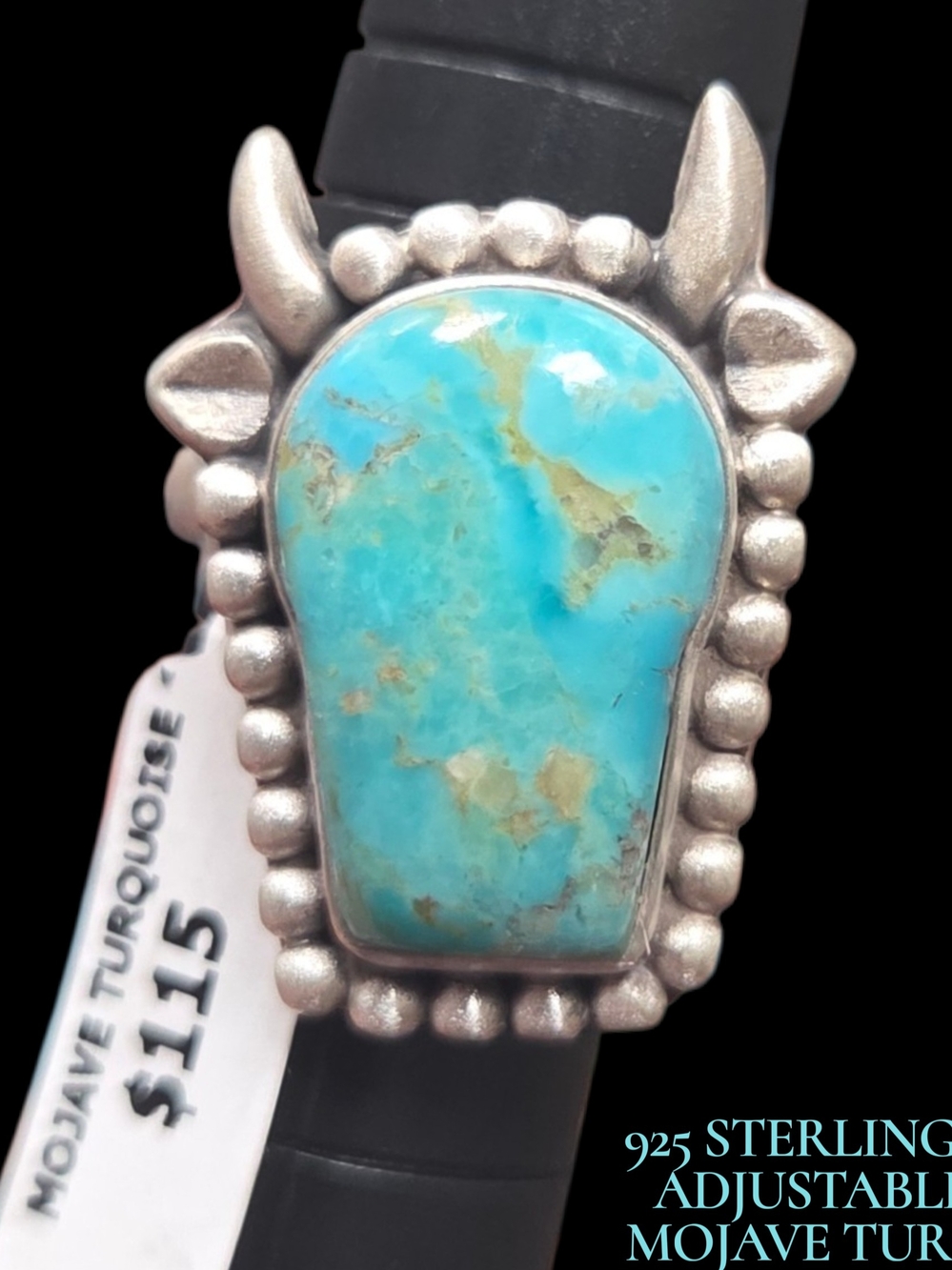Mojave Turquoise Sterling Adjustable Ring